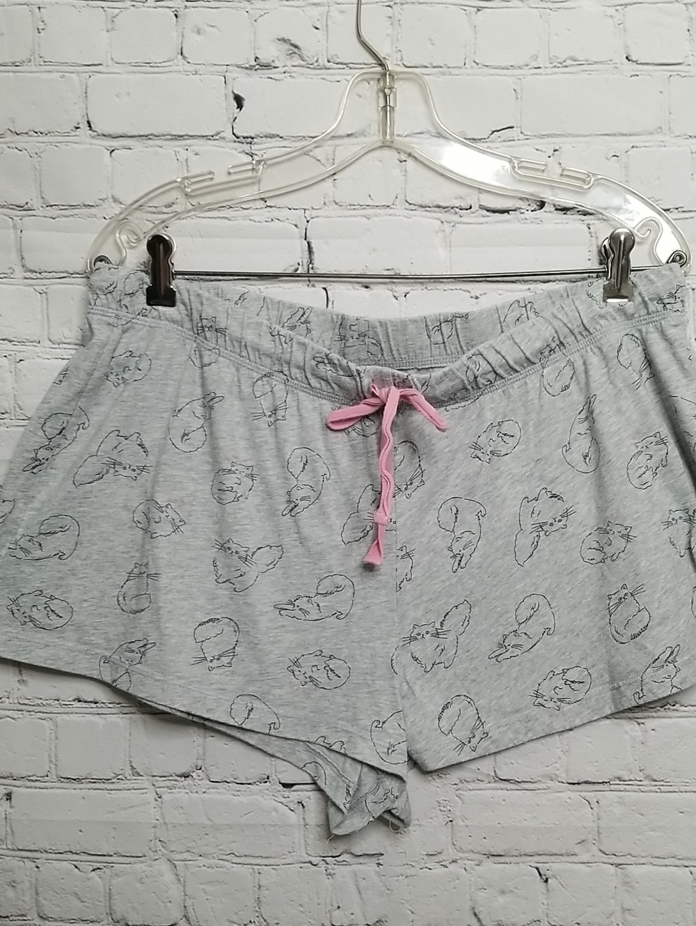 Jenni Intimates pajama bottoms gray w/kittens size Xlarge adjustable waist EUC